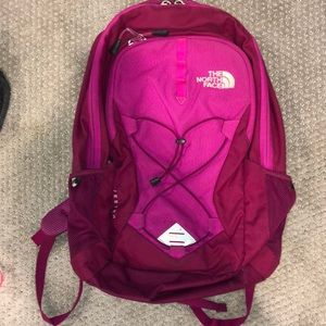Pink North Face backpack